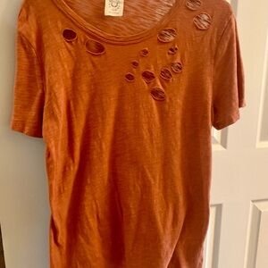Distressed Rust Women's Top